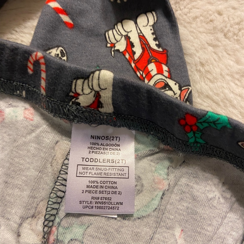 NWOT Nickelodeon 2-piece Paw Patrol 2T toddler Christmas character pajamas - Picture 3 of 5